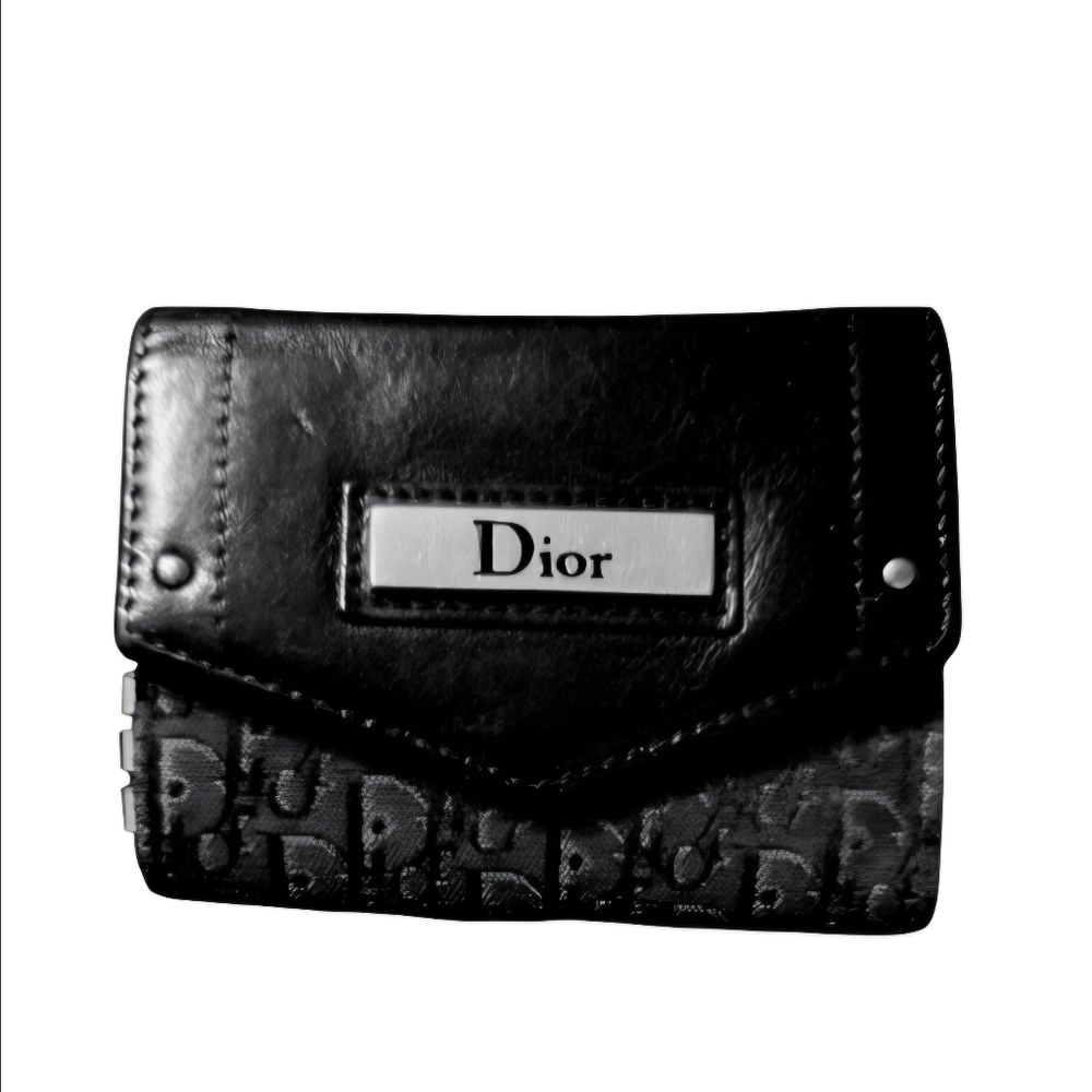 Dior Black Leather Key Holder